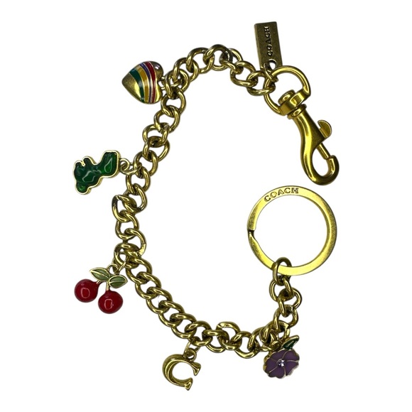 Coach Motif Keyring Bag Charm